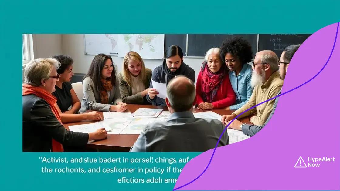 Key players and organizations influencing policy
