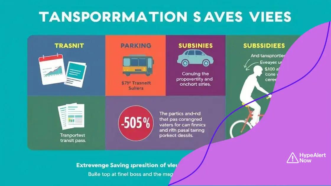 Savings from transportation programs