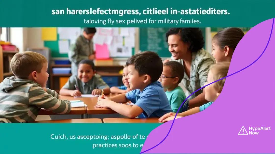 How schools can better accommodate military children