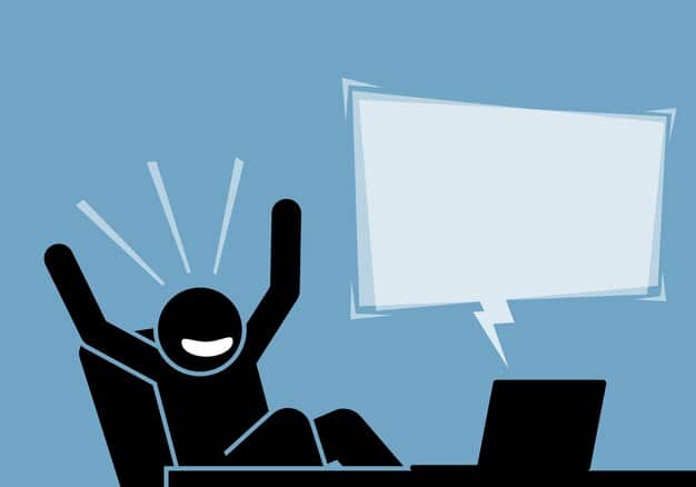 A cartoon image depicting a shadowy figure behind a computer screen laughing, with speech bubbles showing hurtful and sarcastic comments emanating from the screen towards a distressed stick figure on the receiving end.