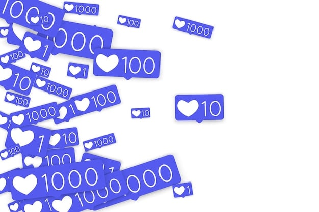 A screenshot of a social media post going viral, with a high number of likes, shares, and comments. The image captures the feeling of excitement and validation associated with online popularity. Overlaid are shadow figures representing anxiety, stress, and mental health problems.