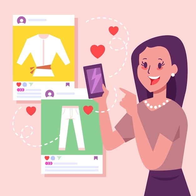 A person proudly showcasing their recently acquired fashion drop item on social media, receiving likes and comments from friends and followers, highlighting the element of social validation.