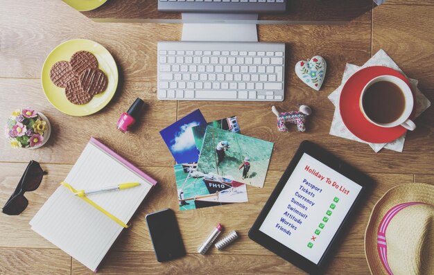 An organized TikTok content calendar template on a laptop screen, showcasing different holidays and corresponding content ideas, creating a visually appealing and strategic layout.