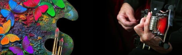 A split-screen image contrasting a well-established artist in the genre with an up-and-coming artist, highlighting their unique styles and approaches to musical innovation.