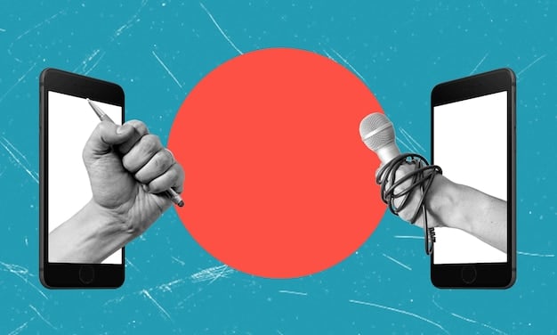 A split image contrasting a traditional newspaper with a smartphone displaying a viral conspiracy theory post. The newspaper represents established media, while the smartphone symbolizes the rapid and uncontrolled spread of misinformation online.