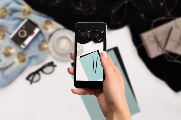 A close-up of a smartphone displaying a fashion app notification for an upcoming exclusive drop, with details of the brand and item visible. Focus on the excitement and anticipation conveyed.