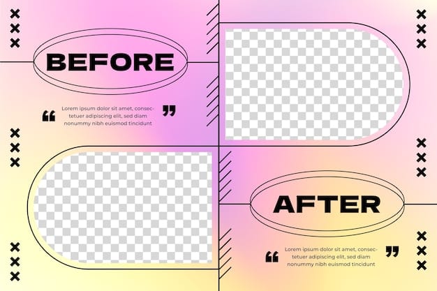 A split screen showing 